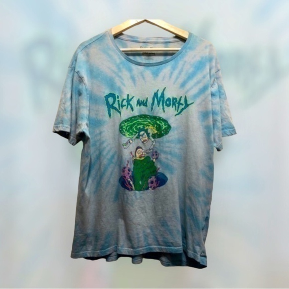 Rick and Morty Tie-Dye Portal Jam Crew T-Shirt L